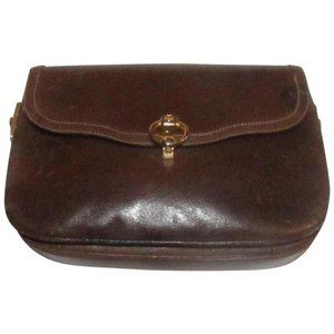 Gucci Vintage Brown GG Supreme Envelope Clutch
